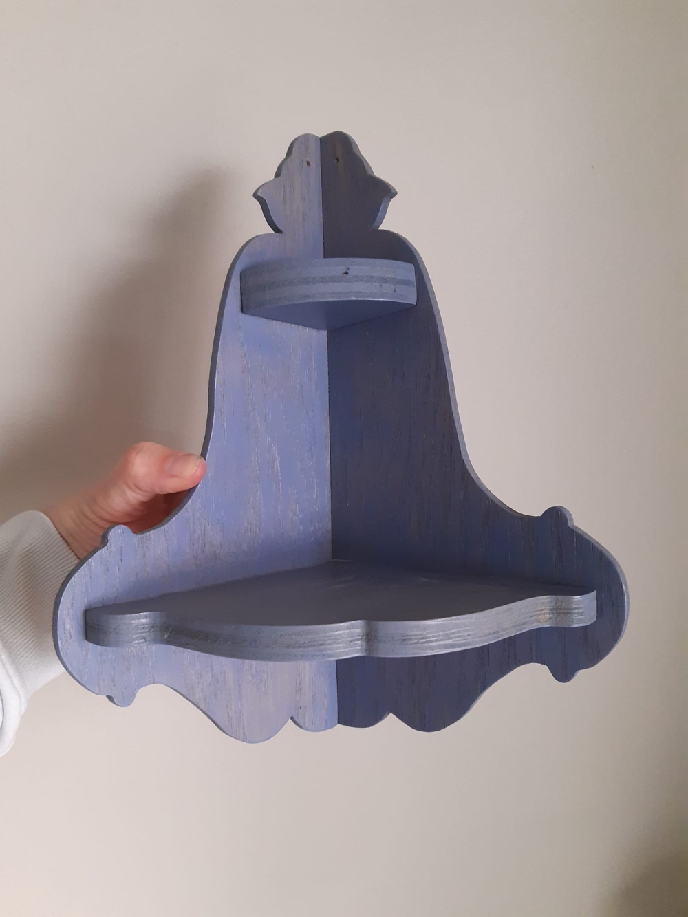 Lavender Blue Corner Wall Shelf